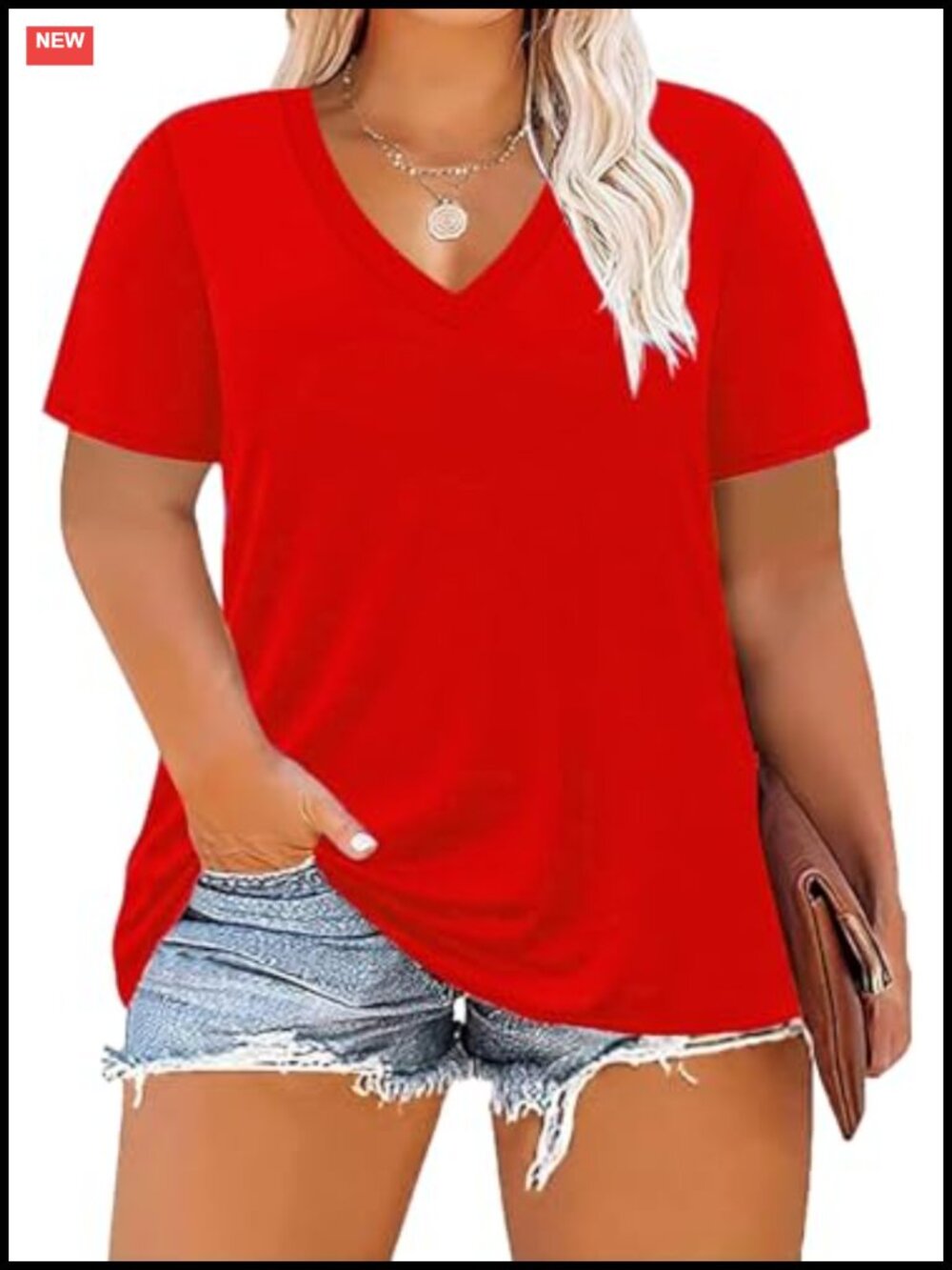 Plus Size V Neck Tunic Top Short Sleeve Lace T Shirt Loose Fit Summer